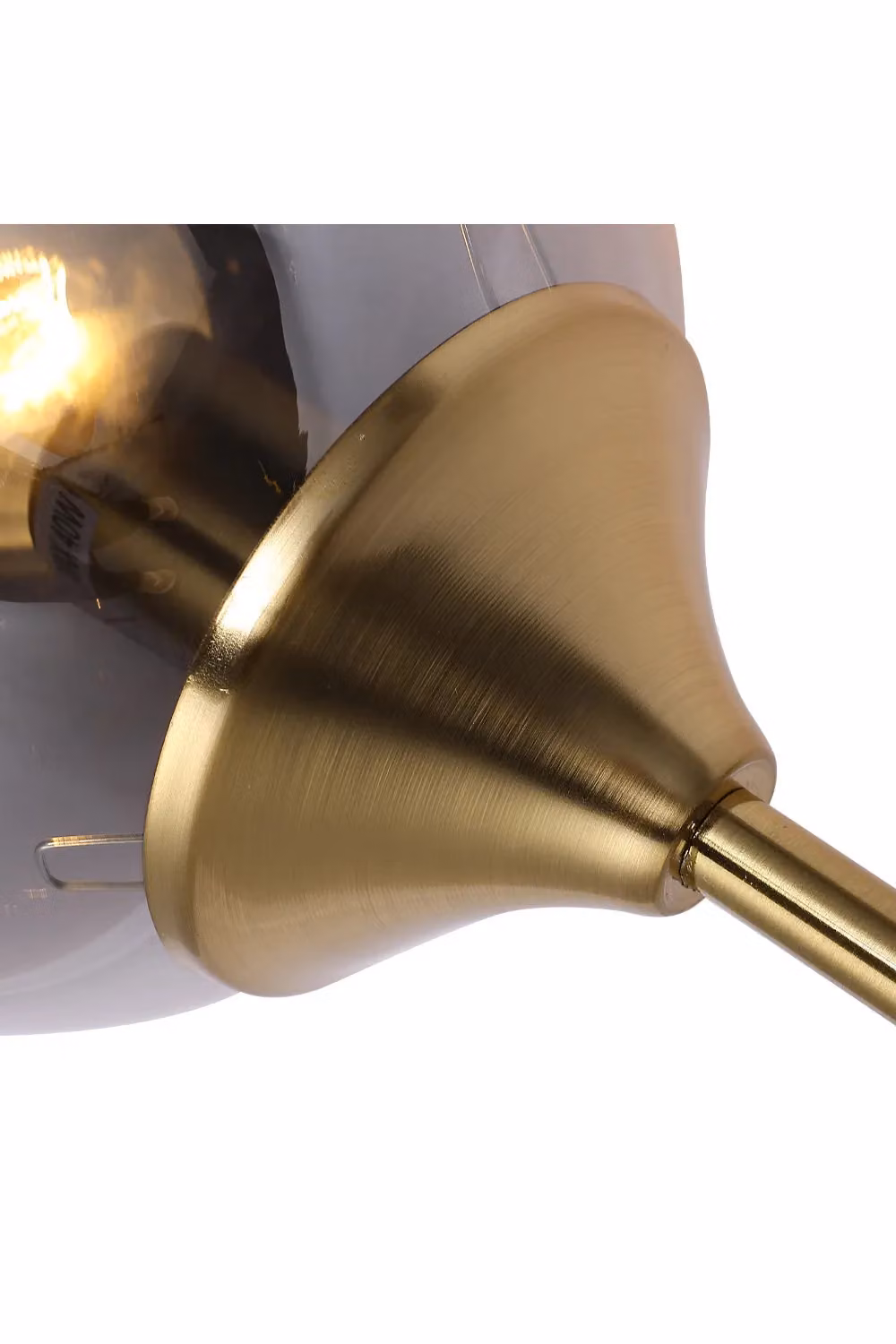 Livingandhome Modern Smoke Glass Sphere Wall Sconce in Gold and Grey – 4