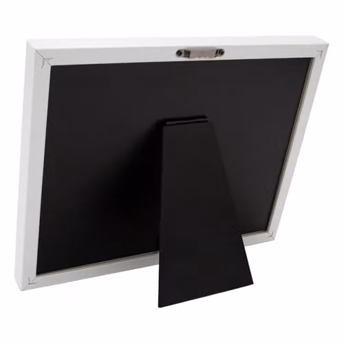 Happy Homewares Modern Dotted Single Picture Frame, White and Silver, 10 x 15 cm – 2