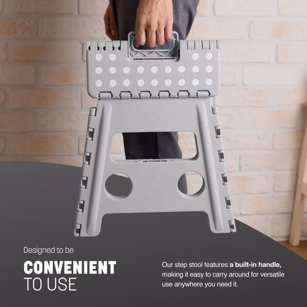 Keplin Heavy Duty Folding Step Stool in Grey – 3