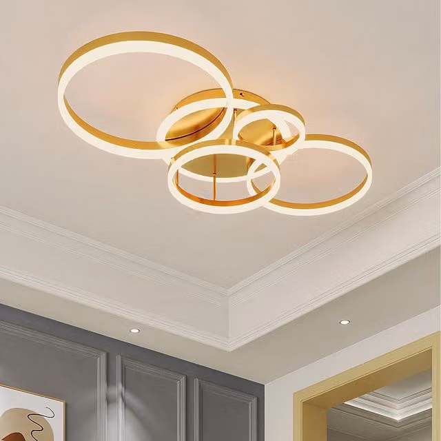 Komore Classic Gold Ring LED Ceiling Light in Gold/Brass, 79W