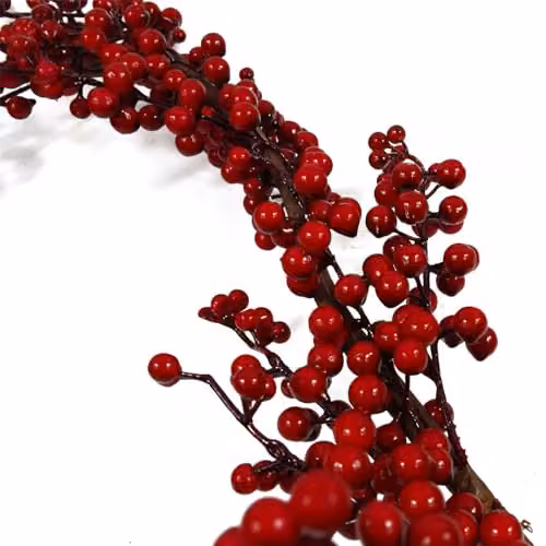 Leaf Design Red Artificial Christmas Foliage Wreath – 2