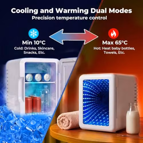 Spector 4L Mini Portable Fridge and Cooler/Warmer in White – 2