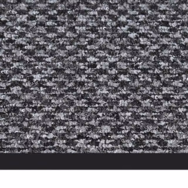 Berkfield Home Grey and Black Non-Slip Rectangular Doormat W: 60 cm, D: 80 cm