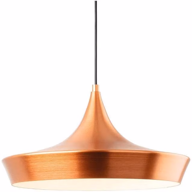 Netlighting Leo Dome Pendant Light in Brushed Copper and Brown