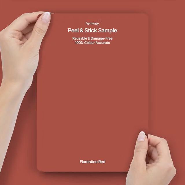 Hemway Interior Paint Sample Peel and Stick Swatch in Florentine Red