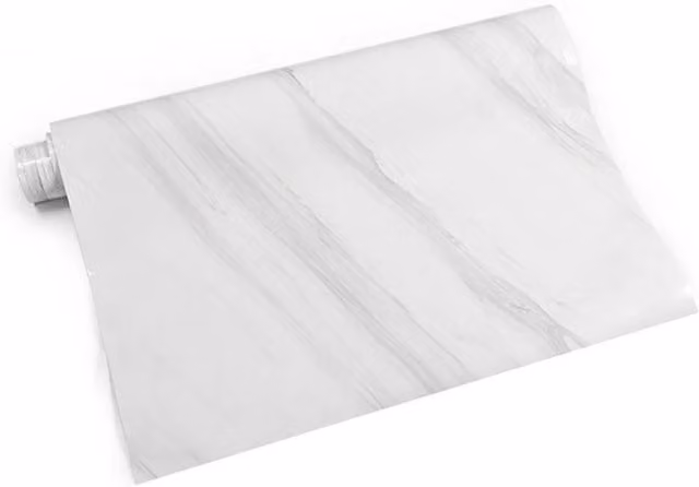 Livingandhome White Marble Self Adhesive Wallpaper Roll