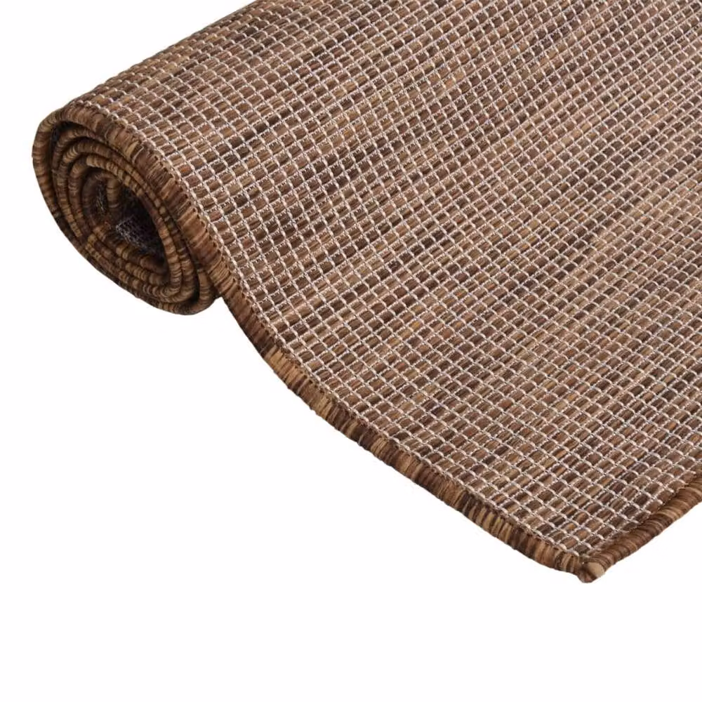 Berkfield Home Brown Outdoor Flatweave Polypropylene Rug