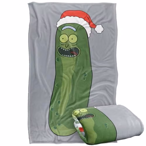 LOGOVISION Rick and Morty Merry Rickmas Christmas Super Soft Fleece Throw Blanket, W/D/H: 91 x 147 cm