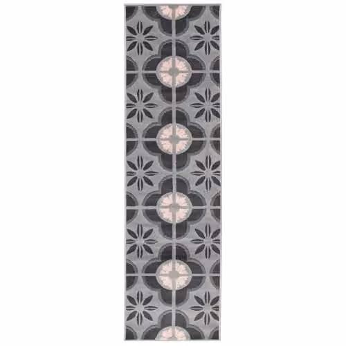 Bravich Texas Floral Hallway Runner in Pink and Grey, W: 60 cm, L: 240 cm – 3