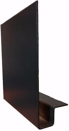 ARP Aluminium U-Profile Fascia J Profile Box End Assembly, Black (9005 Matt), W/D/H: 400 x 40 x 2 cm