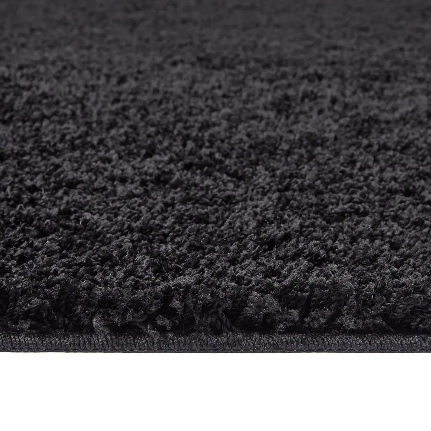THE RUGS Washable Non Slip Shaggy Rug in Black, W: 120 cm, D: 80 cm – 4