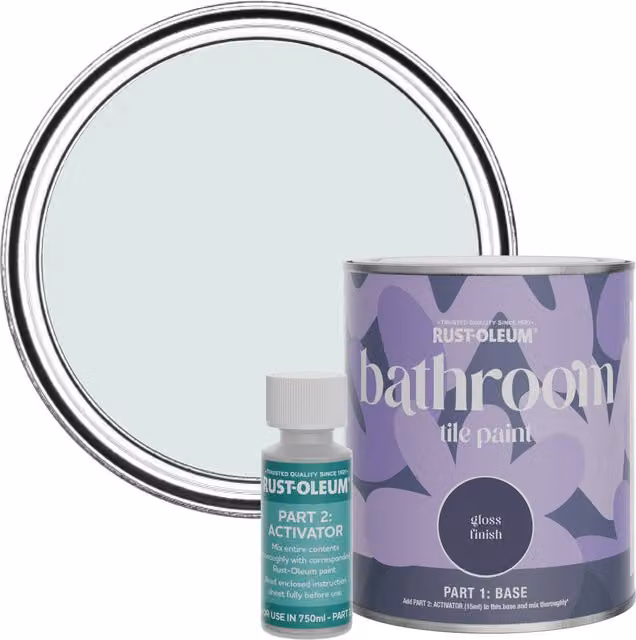 Rust-Oleum Marcella Blue Gloss Bathroom Tile Paint 750ml