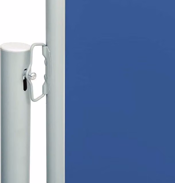 Berkfield Home Blue Retractable Side Awning for Patio, W/D/H: 117 x 600 cm