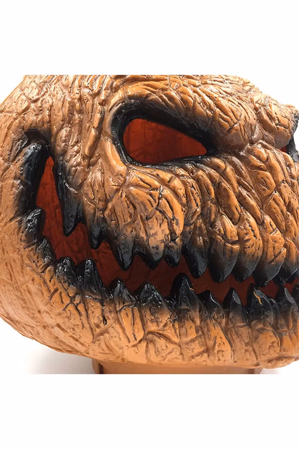 Living and Home Halloween Pumpkin Lantern with Funny Ghost Face LED Light Up Decoration in Brown and Orange, W/D/H: 25 x 30 x 25 cm – 3