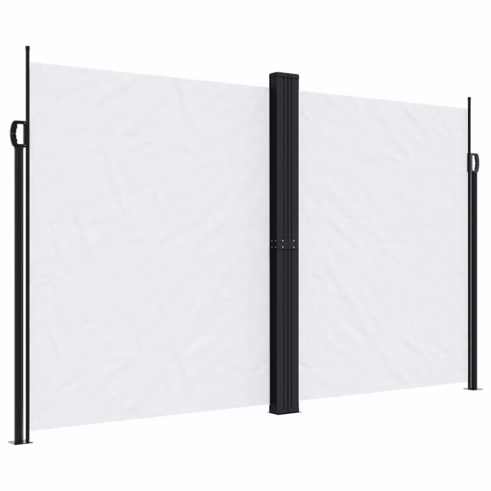 Berkfield Home Retractable Side Awning in White, W/H: 1200 x 200 cm – 2