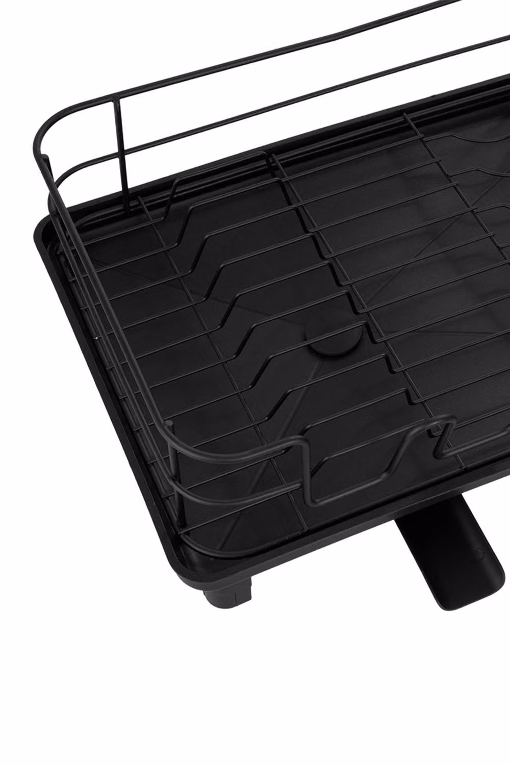 Garden Sanctuary Carbon Steel Dish Drainer with Rotating Telescopic Drainage Pipe and Cutlery Holder in Black – 6