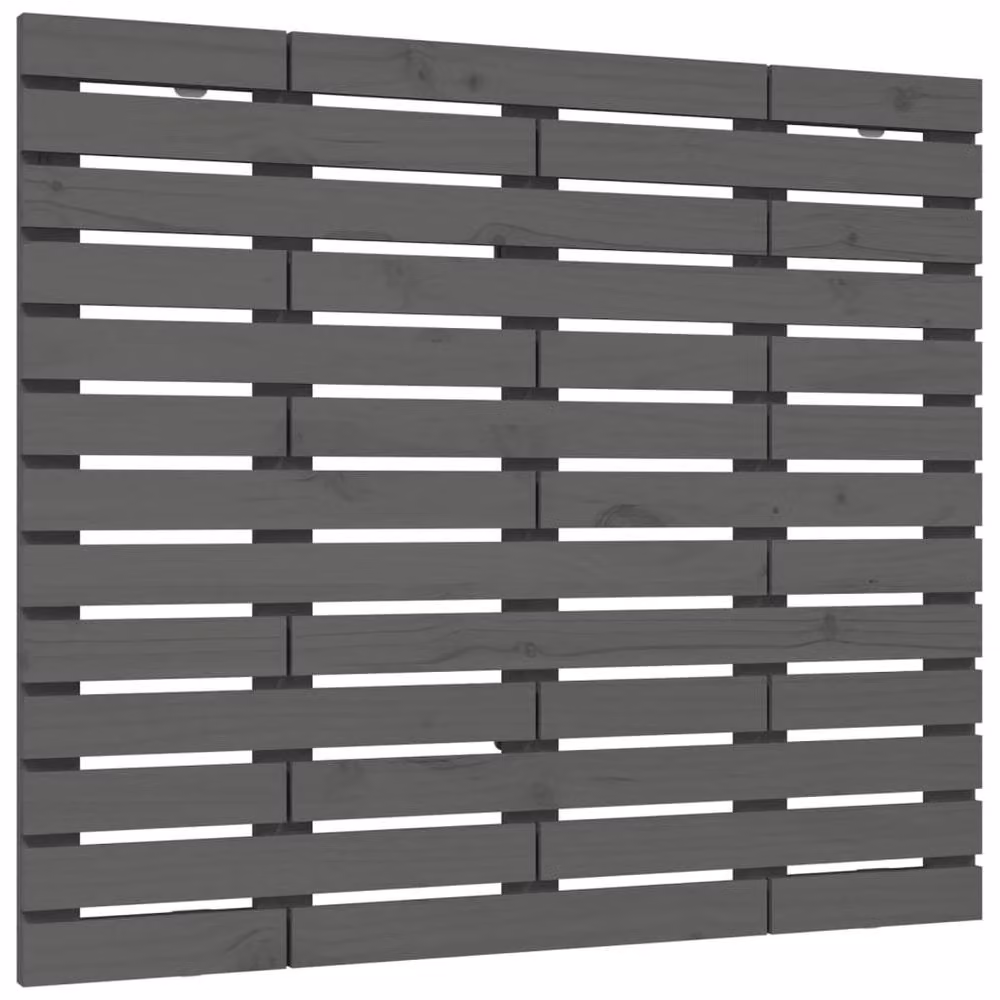 Berkfield Home Grey Solid Wood Pine Wall Headboard, W: 96 cm, D: 3 cm, H: 91.5 cm – 2
