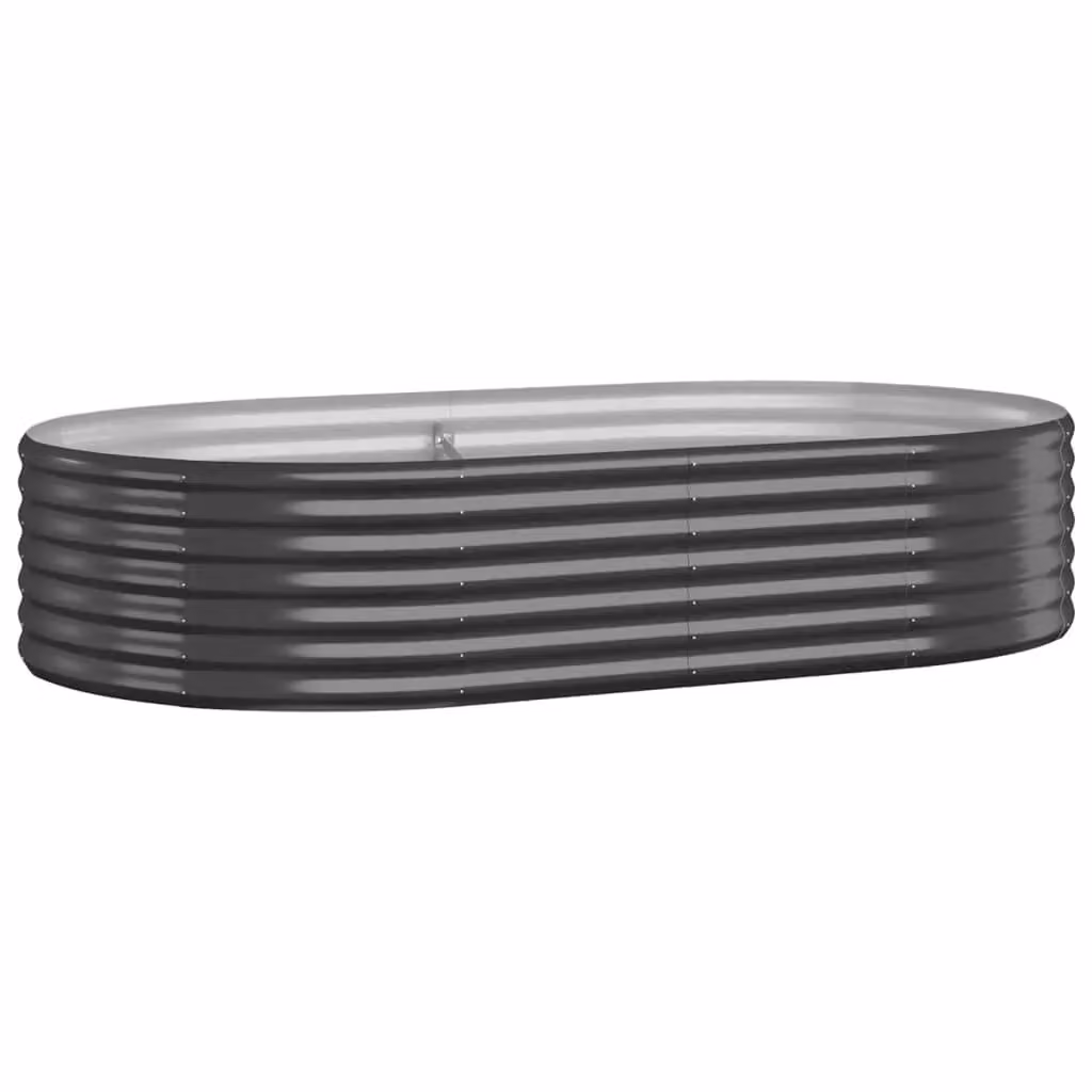 Berkfield Home Garden Powder-coated Steel Raised Bed in Anthracite Black, W/D/H: 175 x 100 x 36 cm – 2