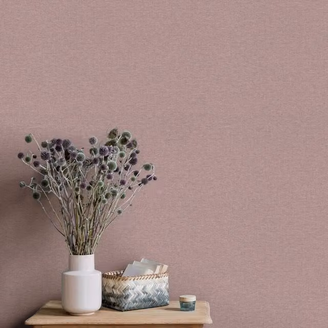 Erismann Pink Abstract Textile Style Vinyl Wallpaper
