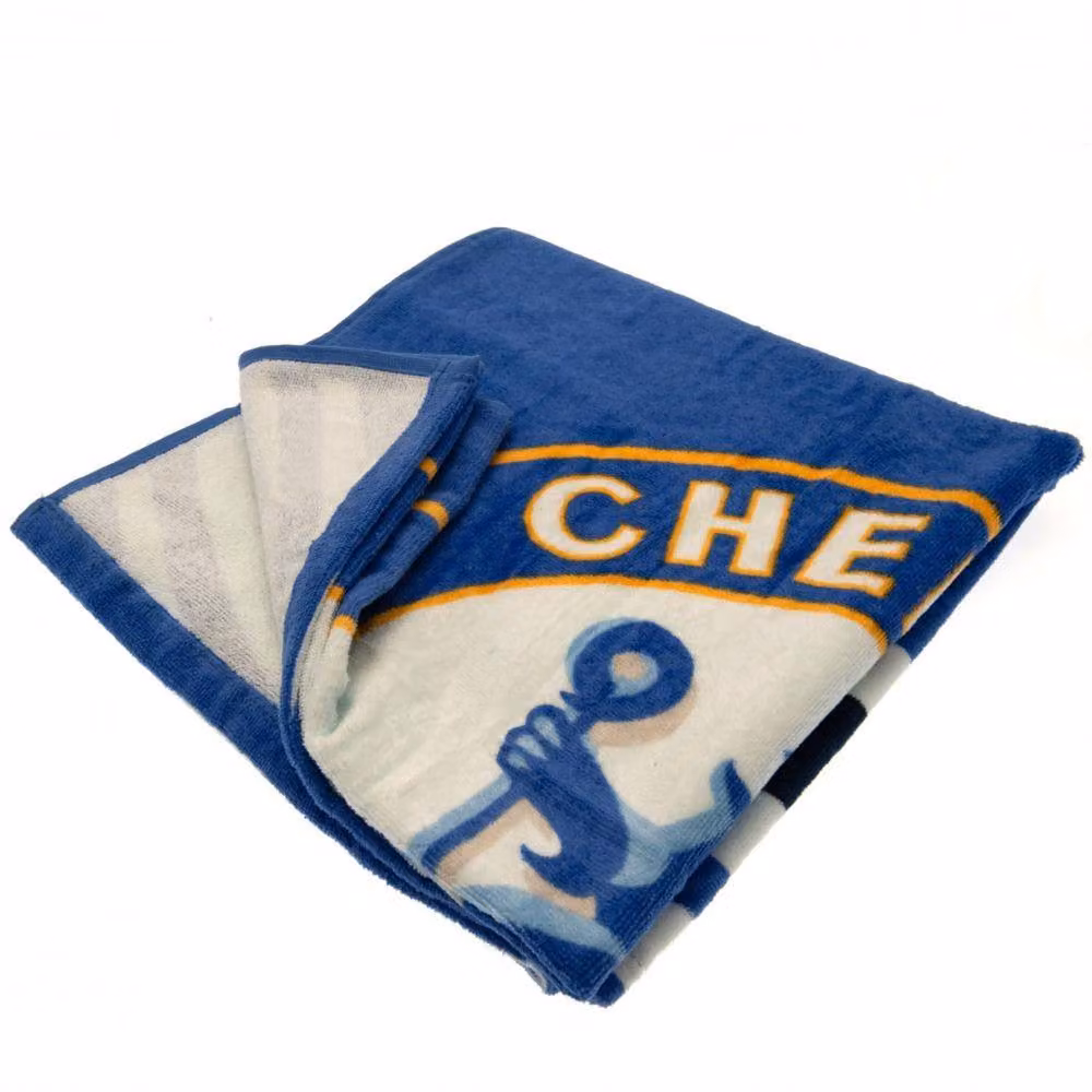 Chelsea FC Pulse Cotton Terry Velour Towel in Blue, W/D/H: 140 x 70 x 70 cm – 2