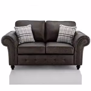 Snugg Furniture UK Limited Swiss Suede Leather 3 Seater and 2 Seater Sofa Set in Black – 1