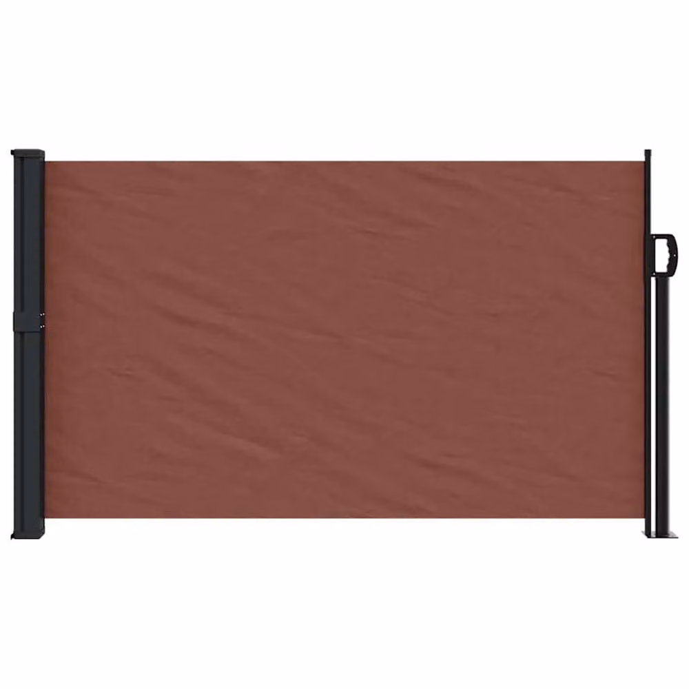 Berkfield Home Retractable Brown Polyester Side Awning, W/H: 600 x 120 cm – 2