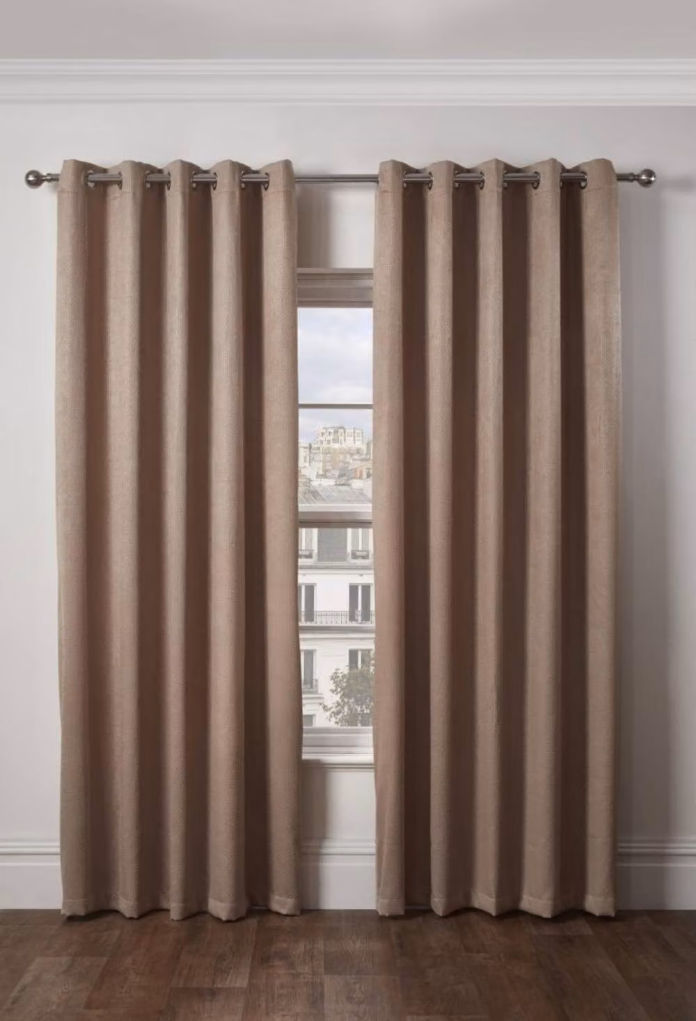 New Edge Blinds Metro Thermal Blackout Eyelet Curtains in Beige, Width: 117 cm, Drop: 183 cm – 2