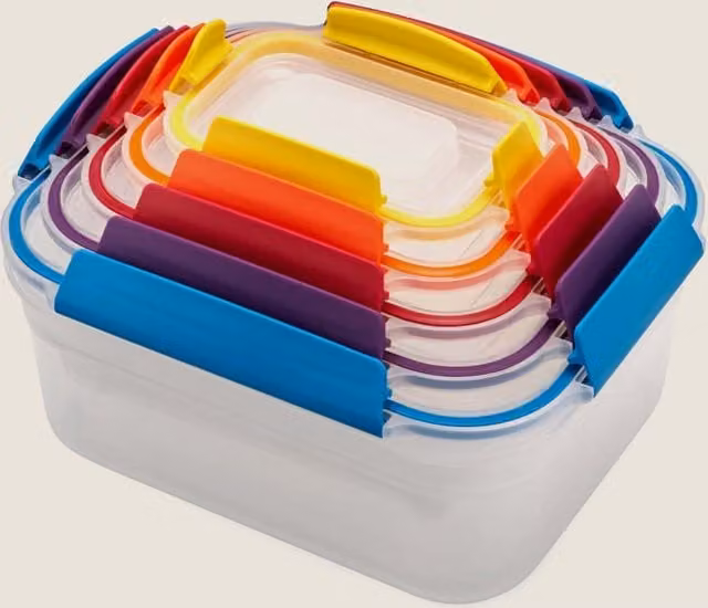 Joseph Joseph Nest Lock Airtight and Leakproof Plastic Storage Container Set of 5, Multicolour