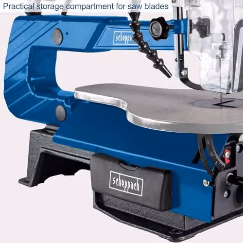 Scheppach Deco-XLS Blue Benchtop Scroll Saw with 120W Motor, 406mm Throat Depth and 50mm Cutting Height – 2