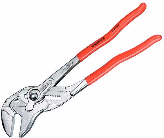 Knipex Pliers Wrench with PVC Grip in Red