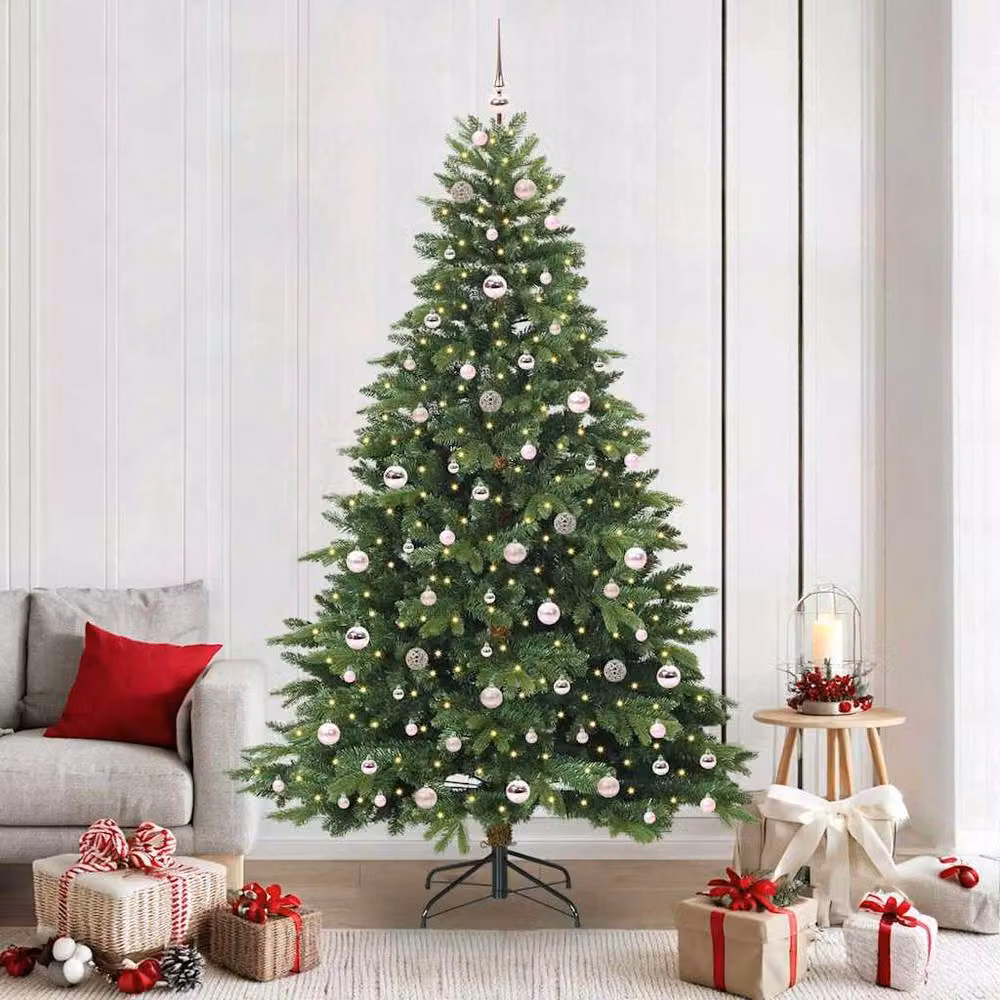 Berkfield Home Beautiful Artificial Christmas Tree with 300 Warm White LEDs, Green, Height: 210 cm – 2