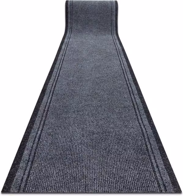 RugsX Malaga Anti-Slip Runner in Grey, W: 100 cm, L: 340 cm – 1