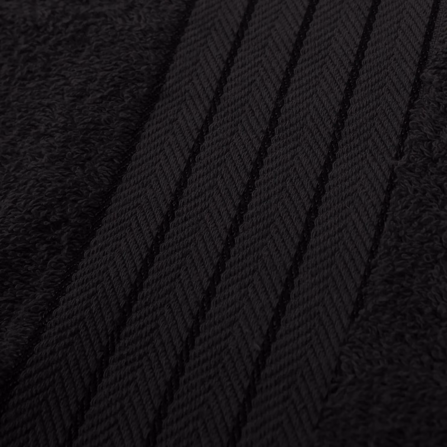 OHS Fluffy Black 100% Cotton Terry Hand Towel – 5