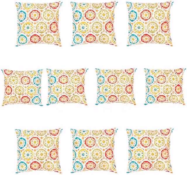 Gardenista Samarkand Water Resistant Outdoor Printed Scatter Cushion in Beige and Multicolour