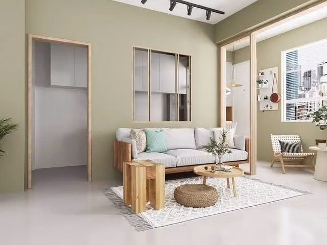 Vente-unique Sliding Aluminium Veranda with Clear Glass in Light Oak Natural Finish