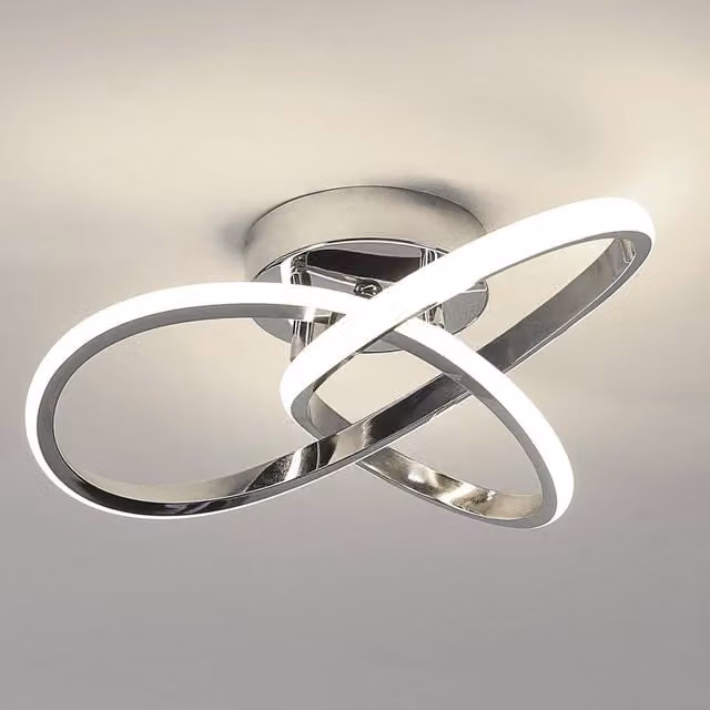 COMELY 30W LED Flower Shaped Ceiling Light in Silver