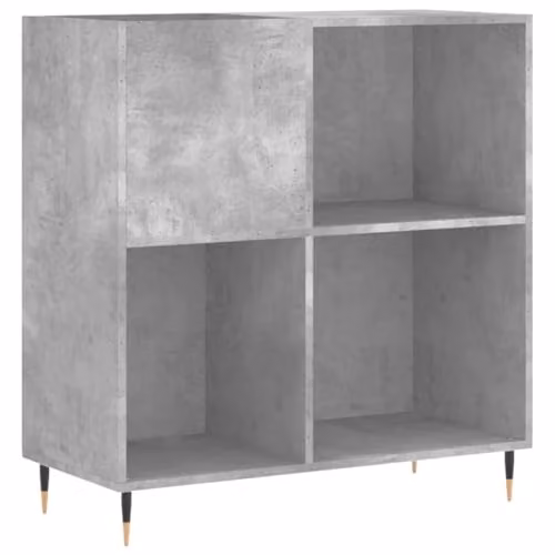 vidaXL Record Cabinet in Concrete Grey, W/D/H: 84.5 x 38 x 89 cm – 1