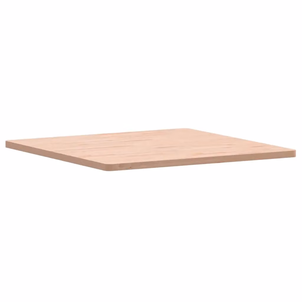 Berkfield Home Square Solid Beech Wood Table Top in Brown, W/D/H: 80 x 80 x 2.5 cm