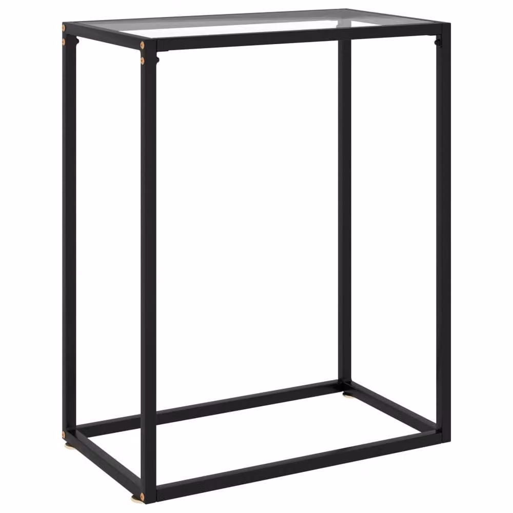 Berkfield Home Modern Transparent Console Table with Tempered Glass, W/D/H: 60 x 35 x 75 cm – 2