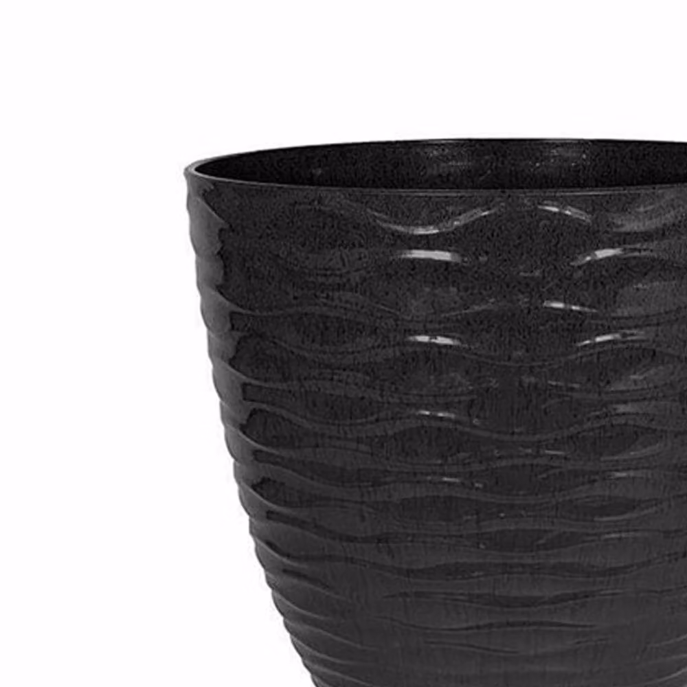 La Hacienda Windermere Plastic Plant Pot and Planter in Anthracite Grey, W: 33 cm, D: 33 cm, H: 29 cm – 5