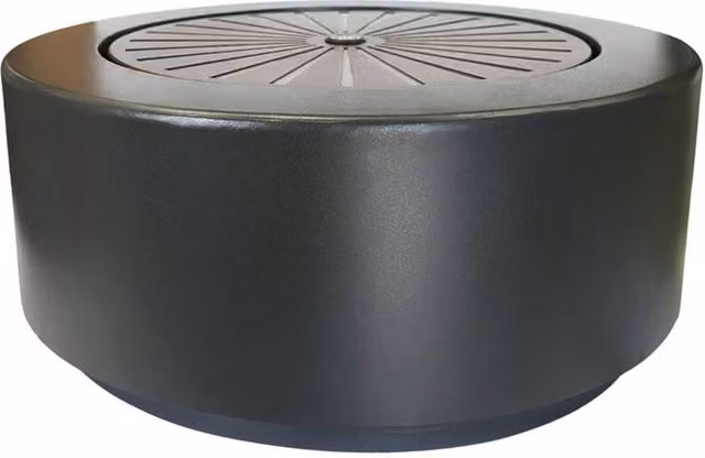 Ivyline Solis Large Metal Water Feature Fountain in Anthracite and Copper, W/D/H: 70 x 70 x 30 cm