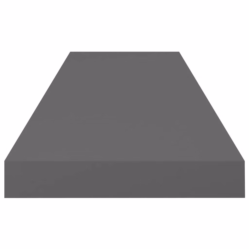 Berkfield Home Floating Wall Shelf in High Gloss Grey, W: 80 cm, D: 23.5 cm, H: 3.8 cm – 3