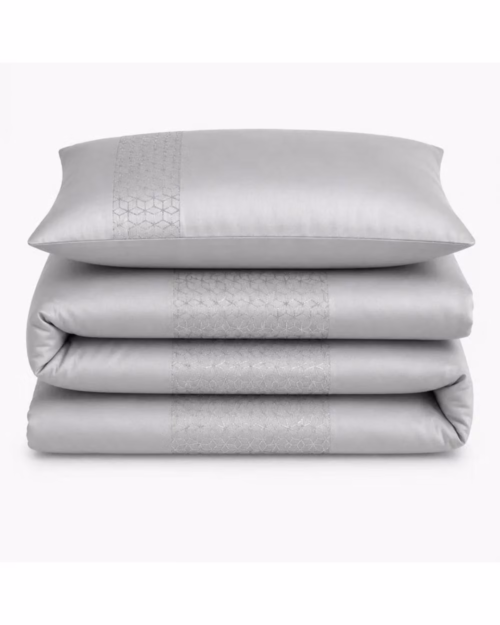 Intimates Vera Silver Foil Printed Duvet Cover and Pillowcase Set, Single, W: 140 cm, H: 200 cm, Duvet Cover W: 90 cm, H: 200 cm – 2