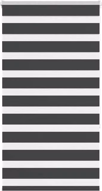 Berkfield Home Black Zebra Day and Night Blind, W: 90 cm, H: 150 cm – 1