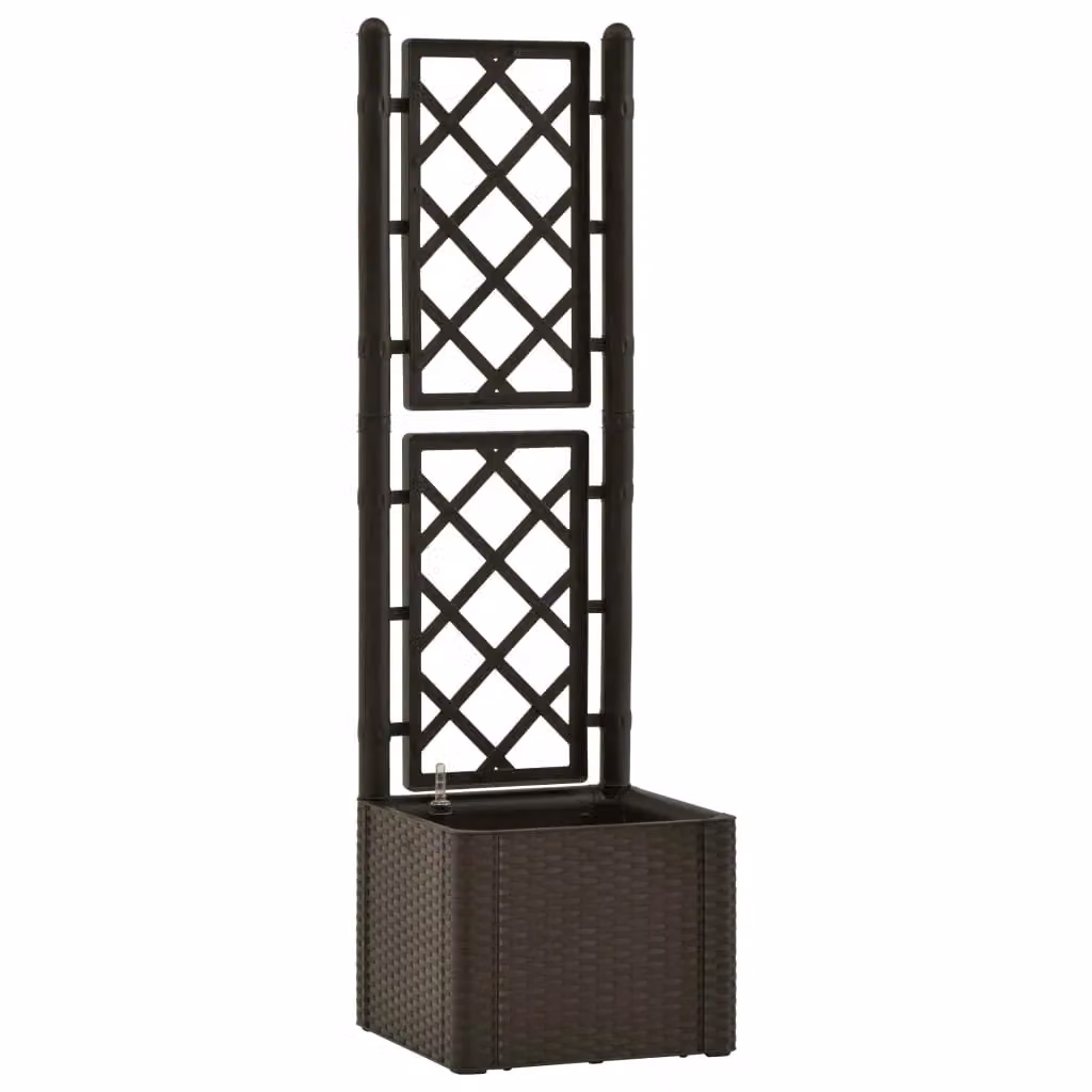 Berkfield Home Garden Raised Bed with Trellis and Self-Watering System in Black – 2