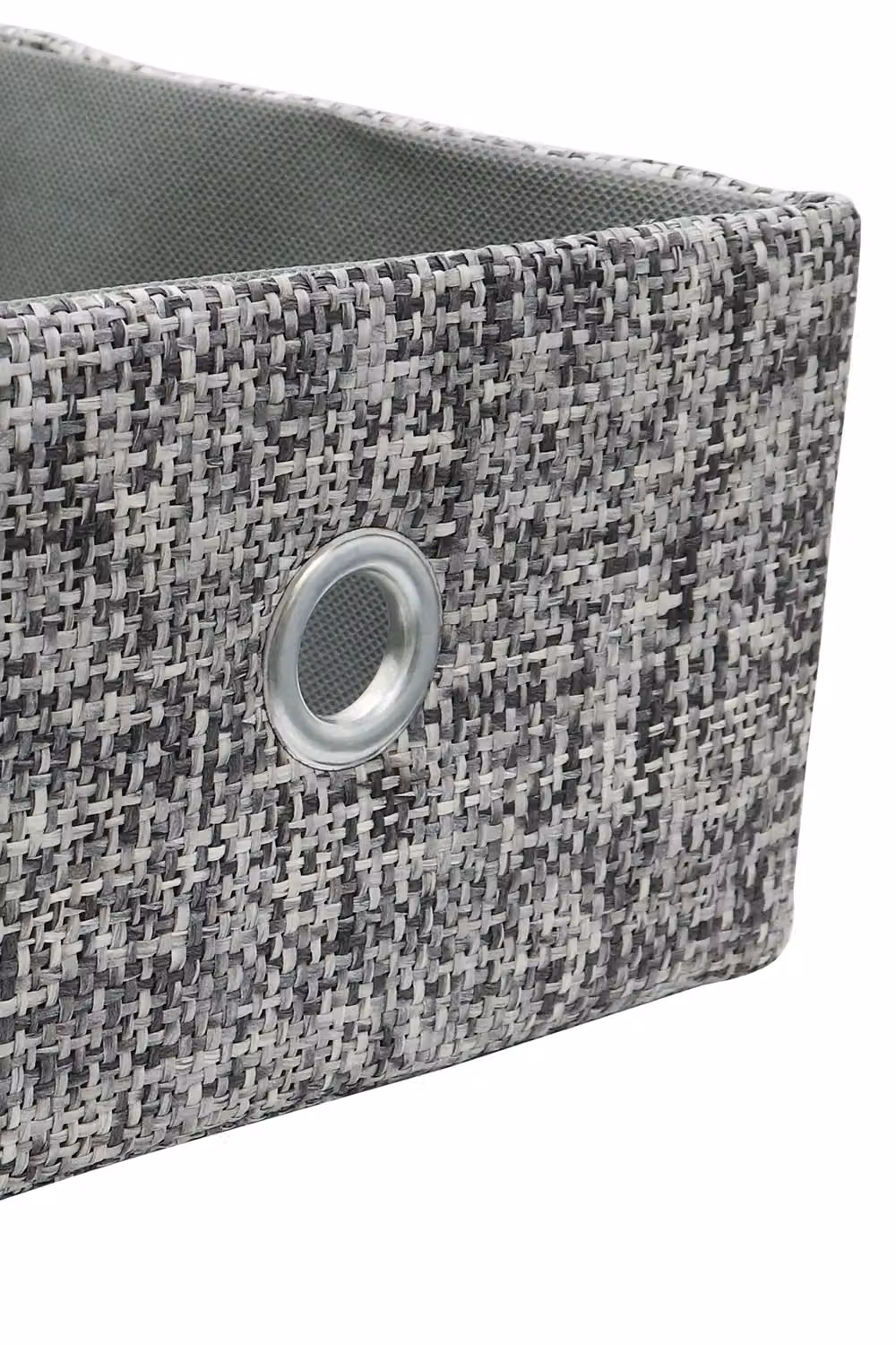 JVL Urban Set of 3 Rectangle Paper Storage Baskets in Grey – 3