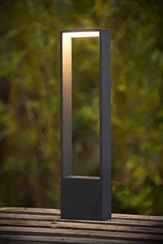 Lucide Goa Modern LED Garden Bollard Light, Aluminium, IP54, Warm White, Black or Anthracite – 2