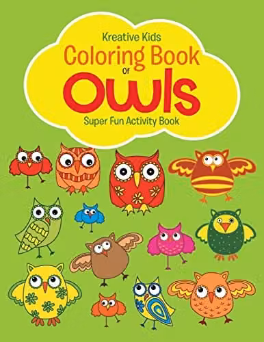 Kreative Kids Colouring Book of Owls Multicolour Activity Book for Children
