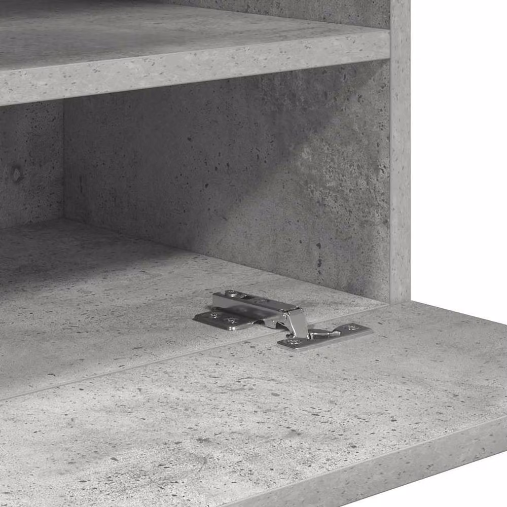 Berkfield Home Set of 2 Modern TV Wall Cabinets with LED Lights in Concrete Grey, W: 40 cm, D: 30 cm, H: 60.5 cm – 6