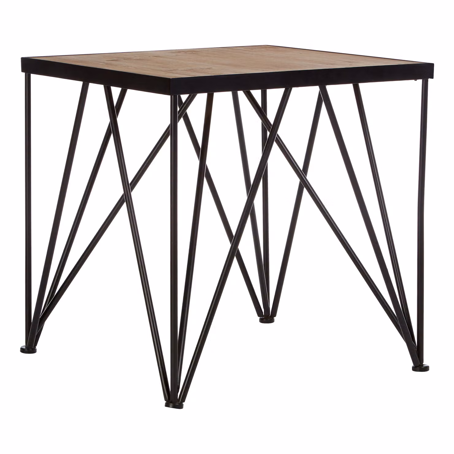 Orsina Square Industrial Side Table by Interiors by Premier in Brown and Black – 2